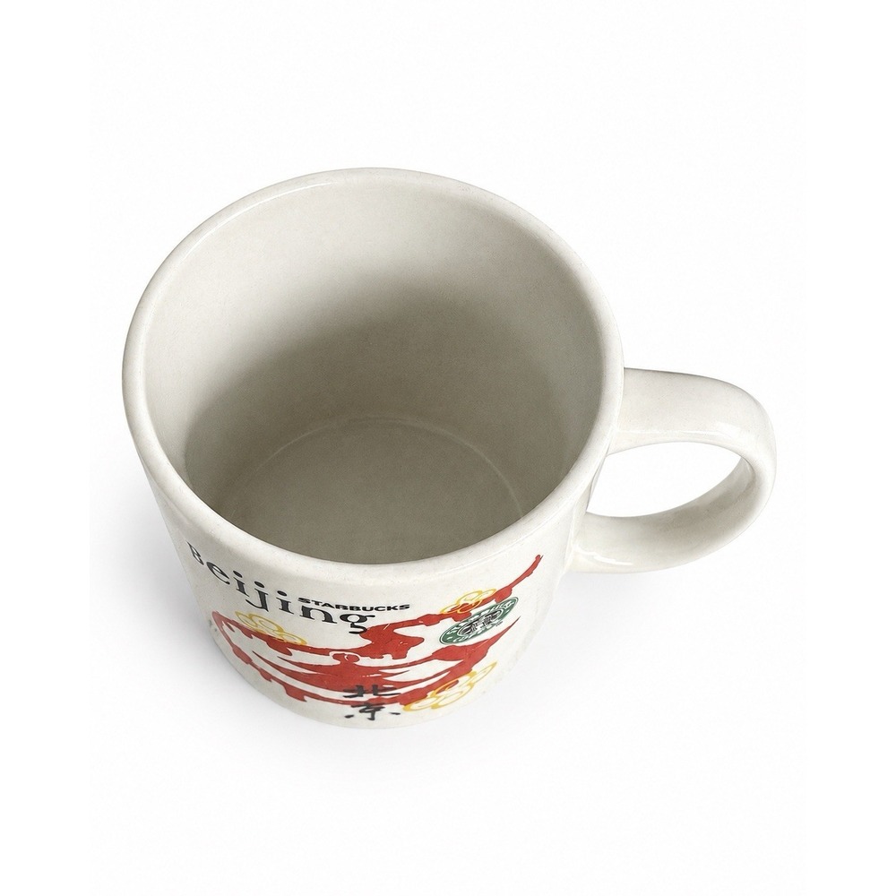 Starbucks Beijing Souvenir Mug China Red Dragon Temple Design Coffee Cup - Picture 3 of 4